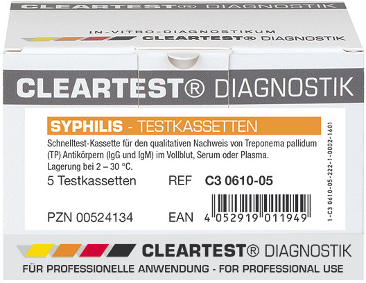 SYPHILIS Cleartest Testkassette Vollblut SYPHILIS Cleartest Testkassette Vollblut